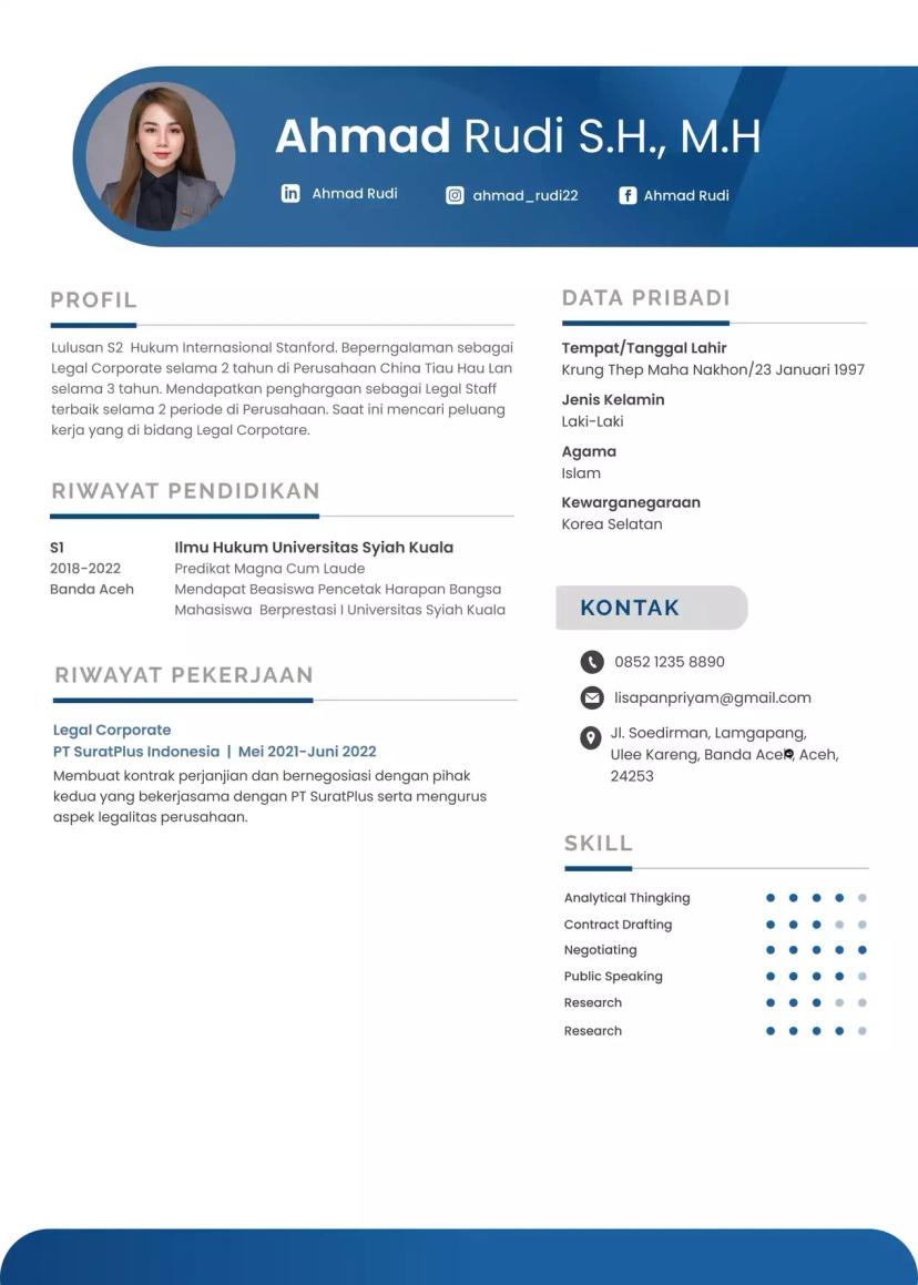 Contoh CV 1 - Dibuat Menggunakan SuratPlus